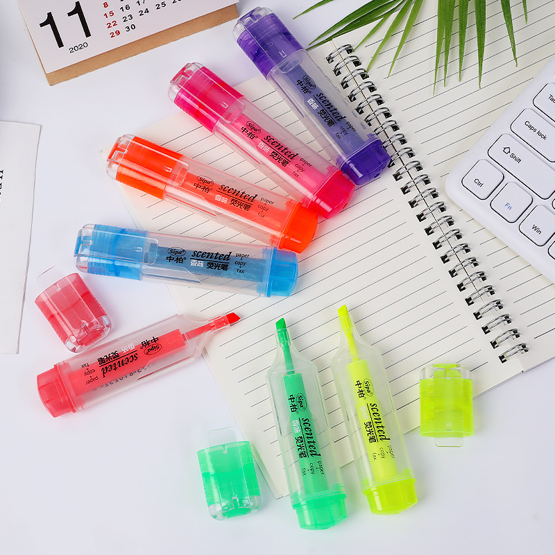 Kawaii Candy Color Fragrance Highlighter Or Marker Pen Gift Stationery Kids Writing Drawing Tool Scribble Pen
